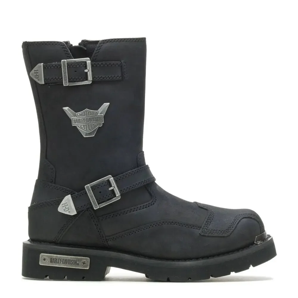 NEW Harley Davidson Stroman Motorcycle Boots Black Leather Biker Riding Mens‎
